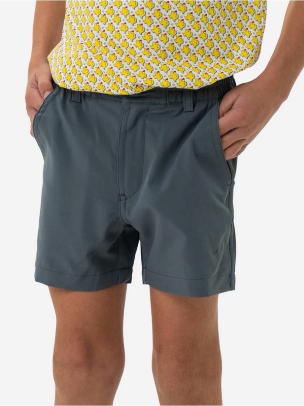 Burlebo Youth Everyday Short - River Rock / Classic deer camo pocket